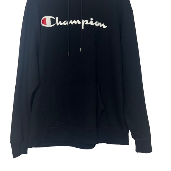 Champion Hoodie Mens XL Black Spell Out Athletic Workout - Picture 4 of 9